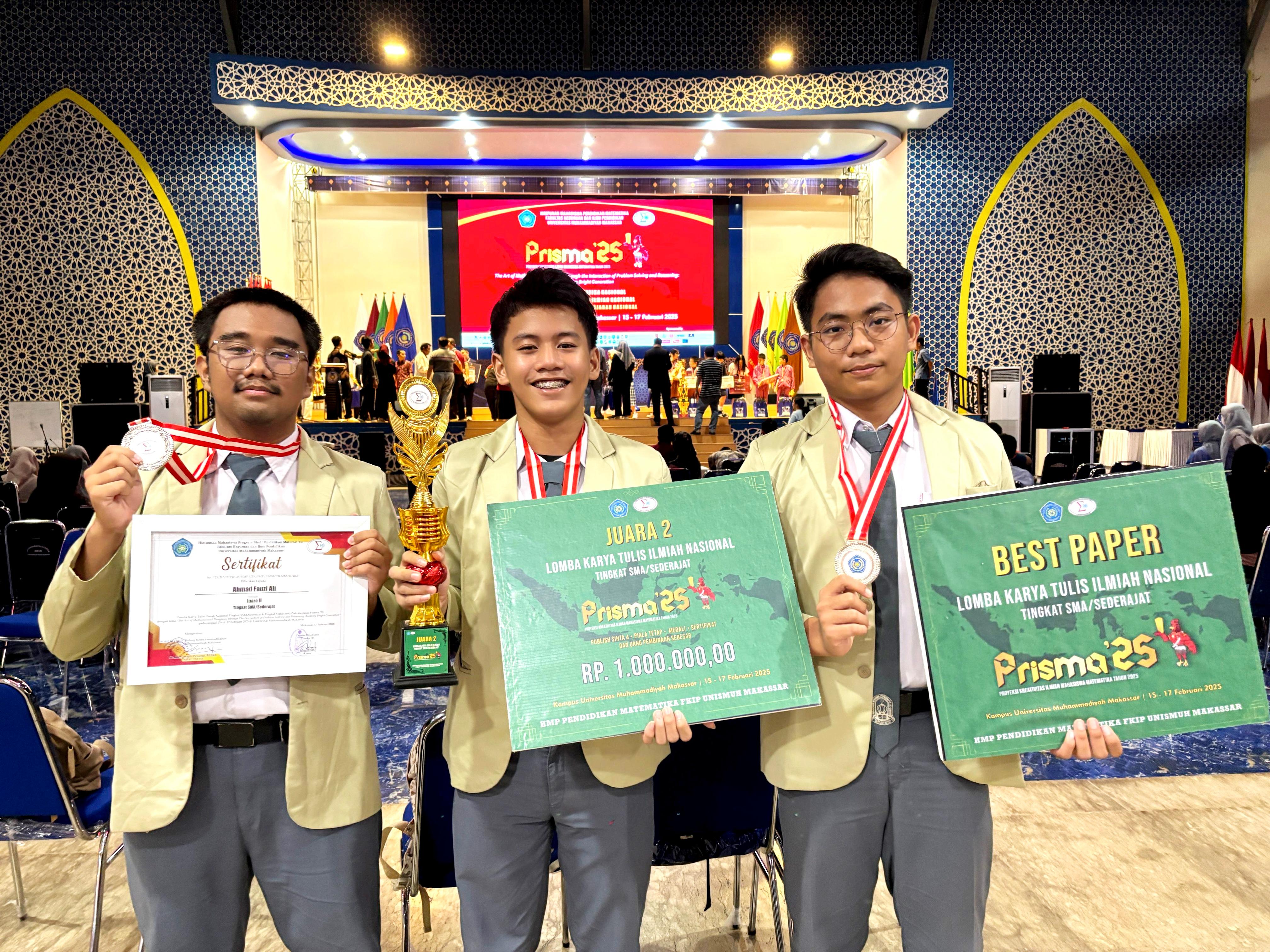 Santri IMMIM Putra Makassar Raih Juara 2 & Best Paper di Lomba Karya Tulis Ilmiah Nasional