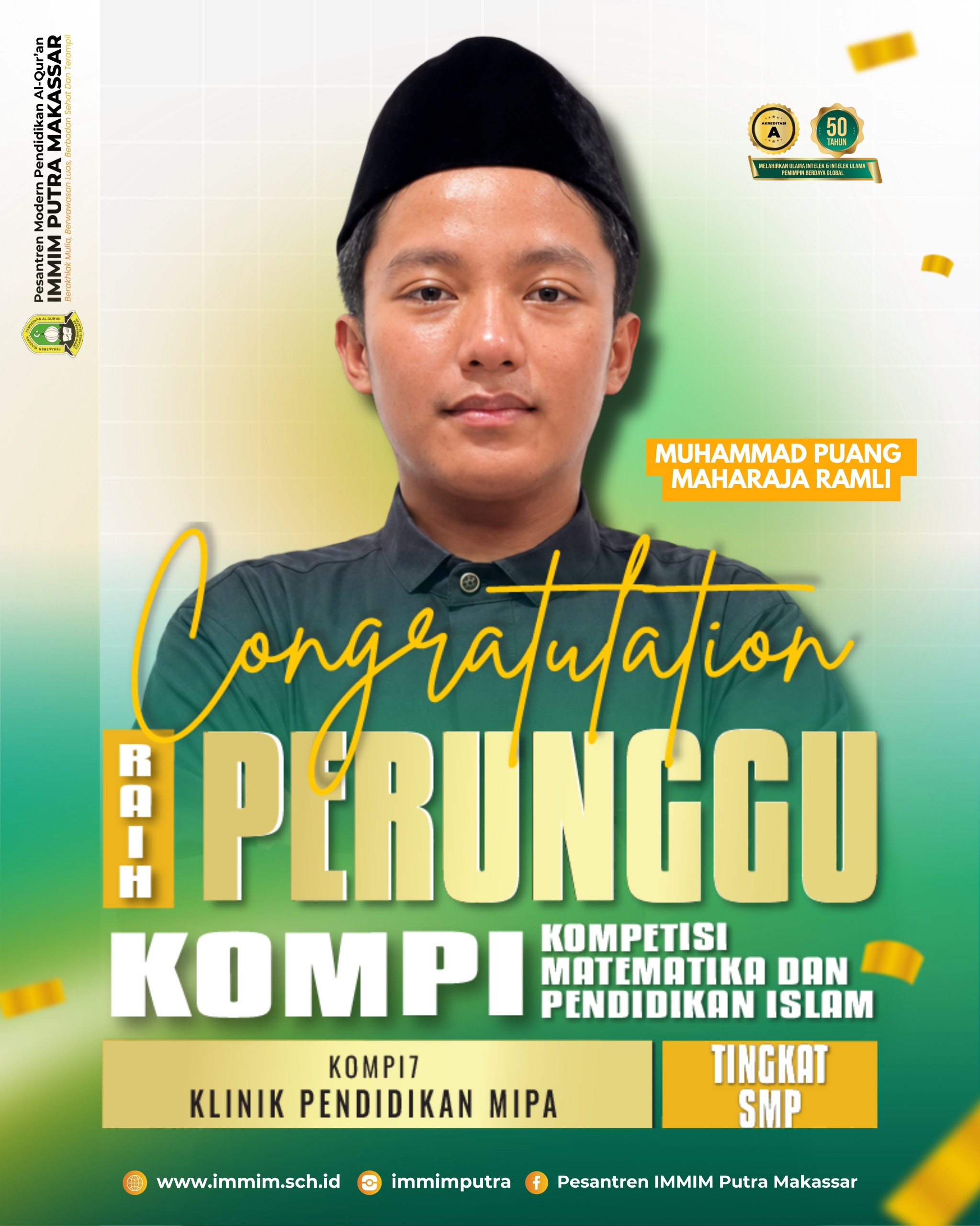 Santri IMMIM Putra Raih Medali Perunggu pada Ajang KOMPI 7