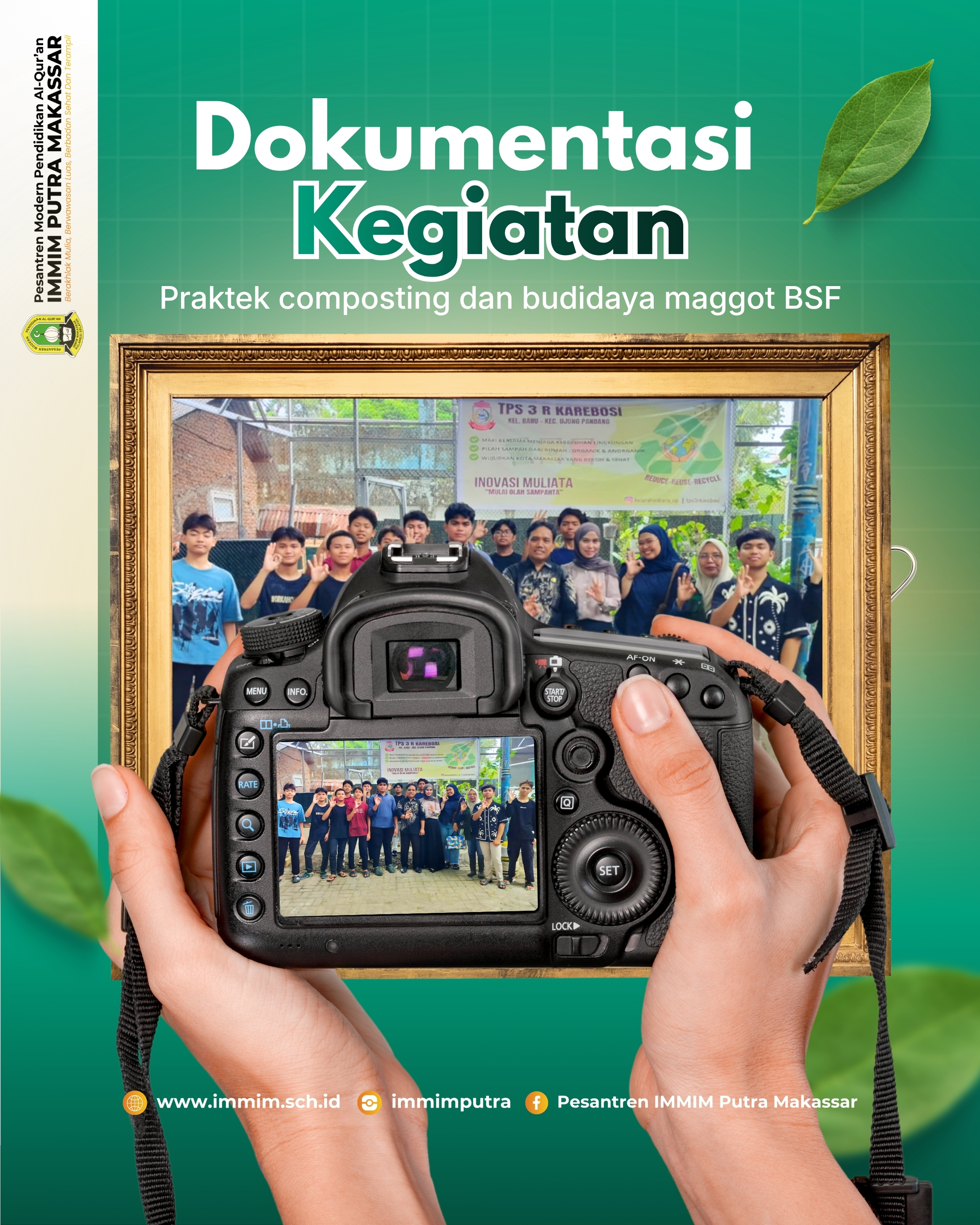 Tim Hijau IMMIM Praktik Composting dan Budidaya Maggot BSF di TPS3R Karebosi